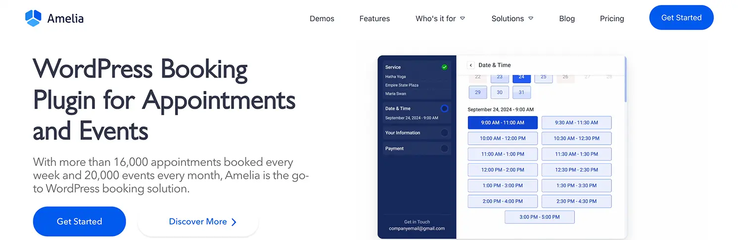 Amelia: Booking Calendar