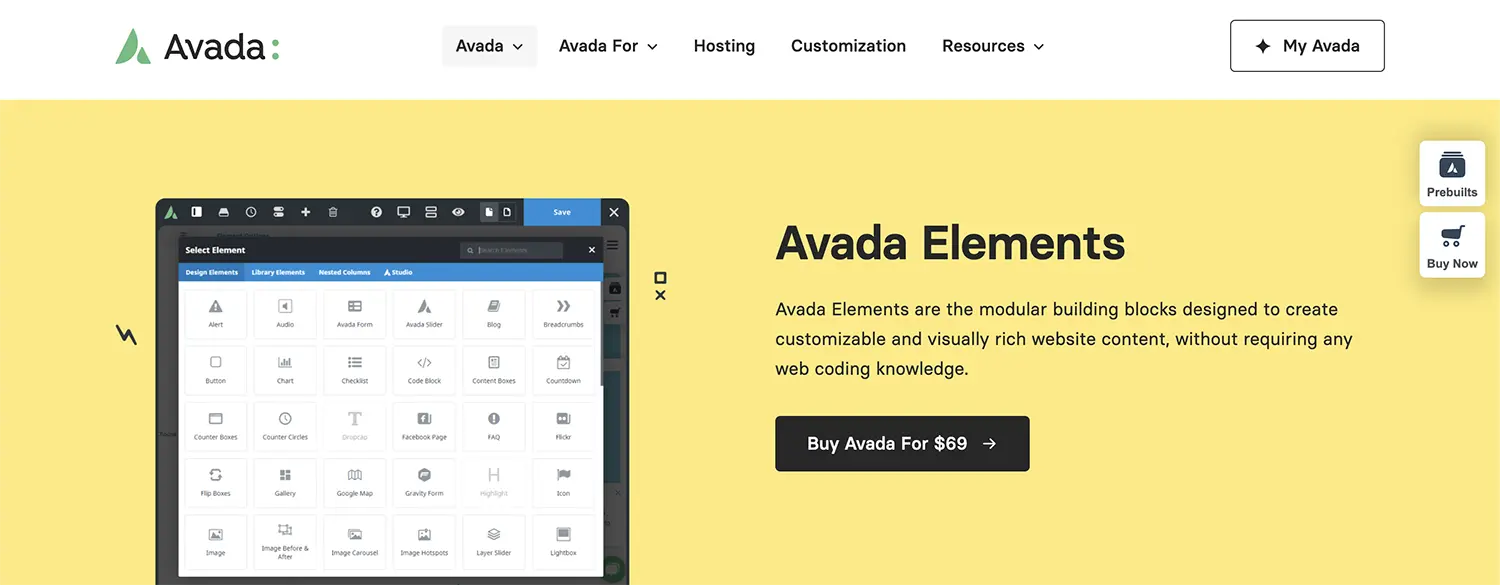 Avada feature